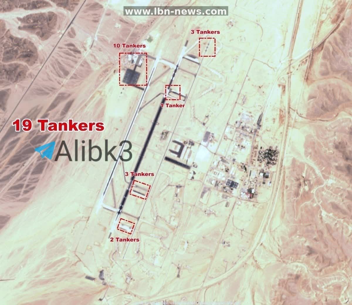 Satellite images show about 60 U.S. refueling aircraft in Israel